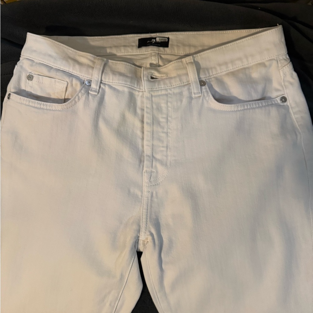 7 For All Mankind White Boyfriend Jeans Relaxed Style